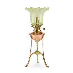 William Arthur Smith Benson, ARTS AND CRAFTS OIL LAMP, CIRCA 1890, 1890, copper