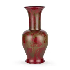 Cicely Jackson For Bernard Moore, LARGE FLAMBÉ BALUSTER VASE, CIRCA 1905, 1905, flambé-glazed earthenware