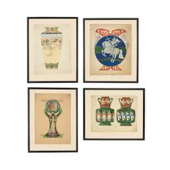 Frederick Rhead, GROUP OF SIX DESIGNS FOR WILEMAN & CO., CIRCA 1900, 1900