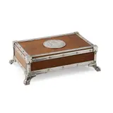 Omar Ramsden, CIGARETTE BOX, 1930, 1930, silver and oak