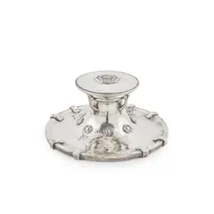 INKSTAND, 1920 by Omar Ramsden, 1920, silver, sold Apr 2026