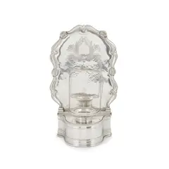WALL SCONCE, 1930 by Omar Ramsden, 1930, silver, sold Apr 2026