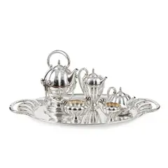 Georg Jensen, TEA AND COFFEE SERVICE, MODEL NO 179, silver
