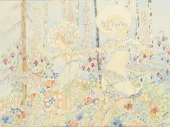 Jessie M. King, 'KNEE DEEP IN FAERIE FLOWERS'