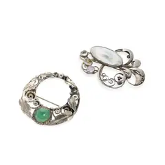 Norah Creswick, TWO ARTS & CRAFTS BROOCHES, CIRCA 1950, 1950