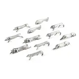 Édouard-Marcel Sandoz, BOXED SET OF TWELVE FOR ORFÉVRERIE GALLIA 'ANIMAL AND BIRD' KNIFE RESTS, CIRCA 1935, 1935, silver plate