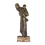 Demetre Chiparus, FEMME ORIENTALE E L'ENFANT, bronze