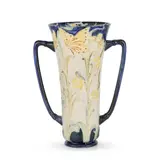 William Moorcroft, 'BUTTERFLY' FLORIAN WARE TWIN-HANDLED VASE, CIRCA 1900, 1900, glazed earthenware