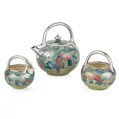 William Moorcroft, 'CLAREMONT' TEA SERVICE FOR SHREVE & CO., SAN FRANCISCO, CIRCA 1905, 1905, glazed earthenware