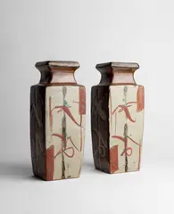 Takeo Sudo, PAIR OF VASES, stoneware