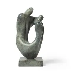 TWO FIGURES by Marzia Colonna, patinated bronze, sold Oct 2025
