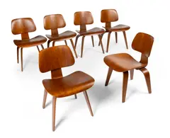 Charles Eames, SIX 'DCW' CHAIRS, DESIGNED 1945, 1945, plywood