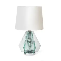 Gino Paroldo, TABLE LAMP, c.1968, 1968, chiselled glass