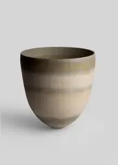 Jennifer Lee, LARGE PALE BOWL WITH THREE GREY BANDS, 1988, 1988, stoneware