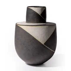 COLLARED VESSEL by John Ward, stoneware, sold Oct 2025