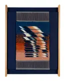 Bobbie Cox, FLOWTIDE OVER A PINK BEACH, VARIATION 1; FLOW TIDE PINK SAND, VARIATION 2; STILL WATERS; INDIGO WATER PATTERN, VARIATION I, 2000, 2000, hand woven wool tapestry on wooden frame