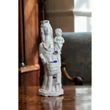 Philip Eglin, POPULAR MADONNA, glazed white porcelain with cobalt blue and gilt splashes