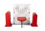Gaetano Pesce, 'LA SMORFIA' ART CHAIR, 2003, 2003, red and black lacquered and coated rigid semi-expanding foam