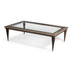 COFFEE TABLE, 1995-2003 by Tom Dixon, 1995, patinated salvaged metal with inset glass top, offered Oct 2025