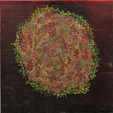 Steve Roden, transmission 11/60 (stellar regions), 2001-2002, oil, acrylic, beeswax and polyurethane on canvas