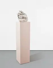 as yet untitled by Rebecca Warren, 2007, hand-painted clay on painted MDF plinth, sold Feb 2018