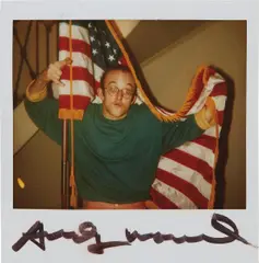 Keith Haring by Andy Warhol, 1986, unique Polaroid photograph, offered Feb 2018