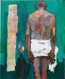 Abebe Dawit, No. 2 Background 1, 2014, acrylic and collage on canvas