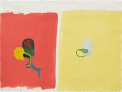 Untitled by Amy Sillman, 2003, gouache on paper, sold Feb 2018