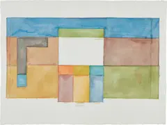 David Novros, Untitled, 1975, watercolor on paper