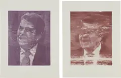 Kon Trubkovich, Ronnie, 2012, mixed media on paper, in 2 parts