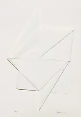 Dorothea Rockburne, Vesper, 1987, colored pencil on folded paper on rag board