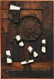 Nancy Grossman, Untitled, 1963, wood, paint, paperboard and metal construction, in artist's wooden frame