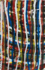Wavy Vertical Brushstrokes by Sol LeWitt, 1994, gouache on paper, sold Feb 2018