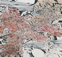 Emilio Perez, one leg at a time, 2007, acrylic and latex on wood panel