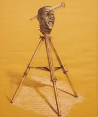 Armando Mariño, El tercer ojo (The Third Eye), 2000, crayon on cardboard