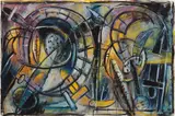 Untitled by Carlos José Alfonzo Espina, 1989, acrylic on paper, sold Feb 2018