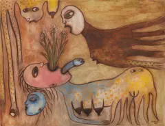 Manuel Mendive, Untitled, 1987, gouache and pastel on paper