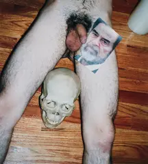 Untitled (Saddam dick) by Dash Snow, 2007, chromogenic print, sold Feb 2018