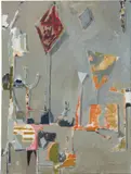 Ted Gahl, Market II (After Tanner), 2013, acrylic on canvas