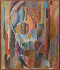 Scott Olson, Untitled, 2013, oil on linen, in artist’s cherry wood frame