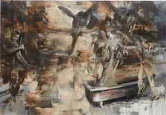Zsolt Bodoni, The Birth, 2011, acrylic and oil on canvas