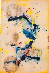 JPW3, 4PO, 2015, wax with ink transfer on canvas