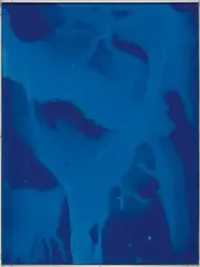 TXC (AWNY) by Kasper Sonne, 2014, industrial paint and chemicals on canvas, in artist's aluminum frame, sold Feb 2018