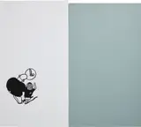 Oliver Osborne, as yet untitled, 2014, oil, acrylic and silkscreen on linen, in 2 parts