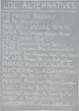 Scott Reeder, Untitled (LOL Alternatives), 2012, acrylic and enamel on canvas