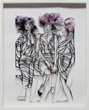 Amie Dicke, Jumping for Tom Ford for Gucci, 2003, ink on cutout magazine