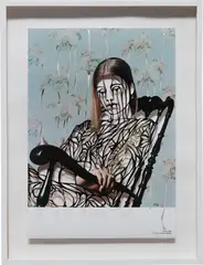 Amie Dicke, Cry Wall, 2003, ink on cutout magazine