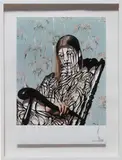 Amie Dicke, Cry Wall, 2003, ink on cutout magazine