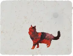 Christian Holstad, Here Kitty Kitty #3, 2004, collage on handmade paper