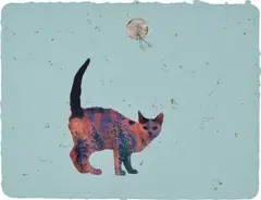 Christian Holstad, Here Kitty Kitty #20, 2005, collage on handmade paper